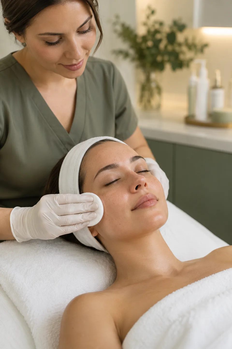 HydraFacial ve cilt bakımı görüşmesi ve bakımı